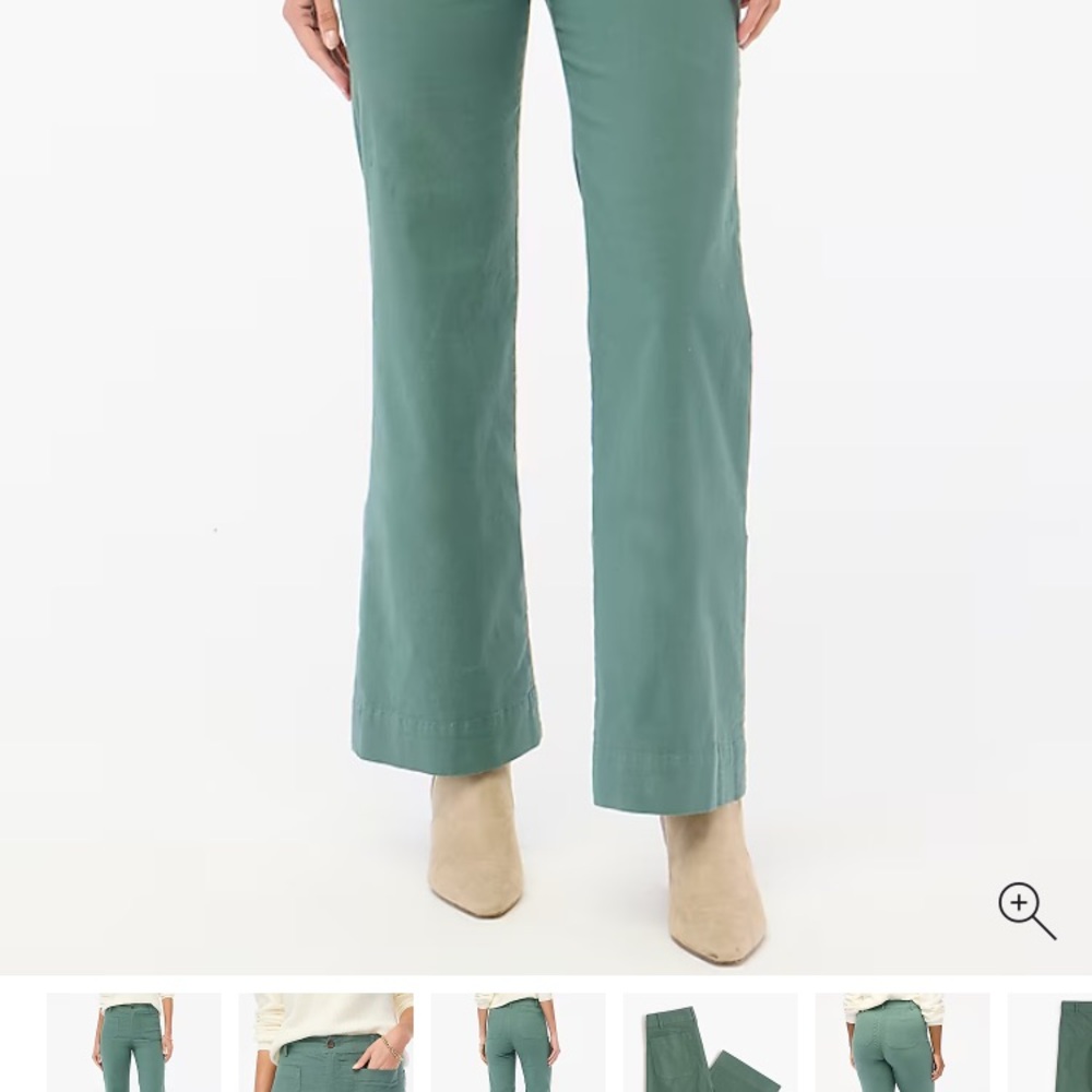 Lizzie high-rise patch-pocket wide-leg pant